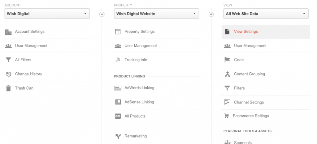 Google Analytics Admin