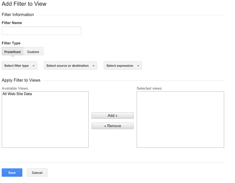 Google Analytics Filters