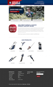 Spear Jackson Website