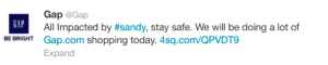 GAP Twitter Mistake