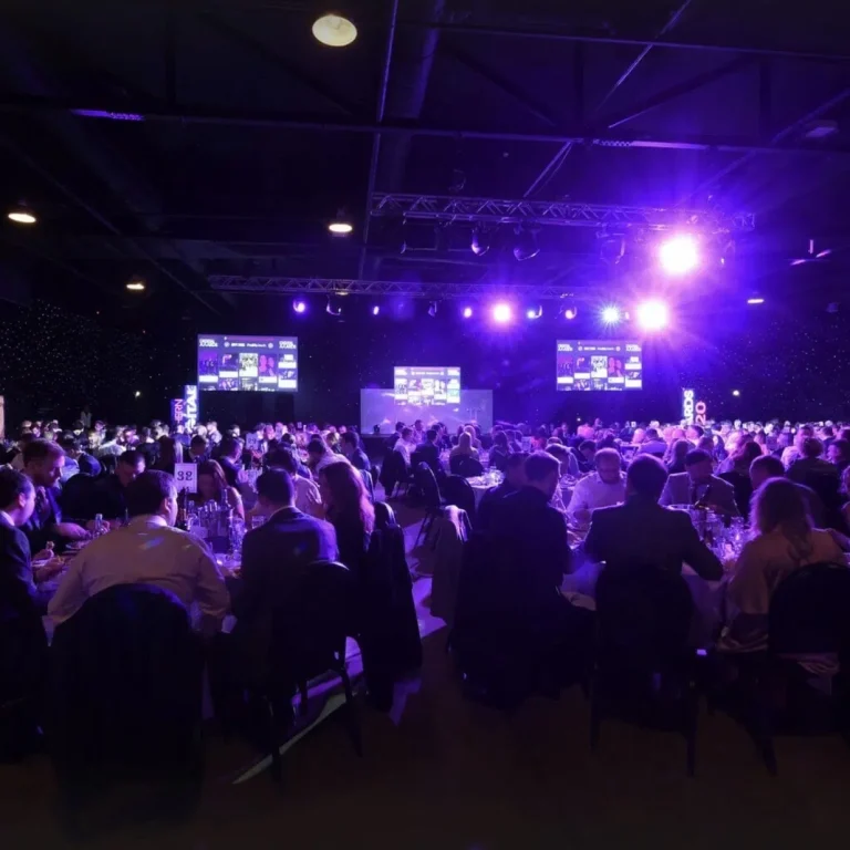 Image of award ceremony. Double nomination at Prolific North Champions Awards 2024.