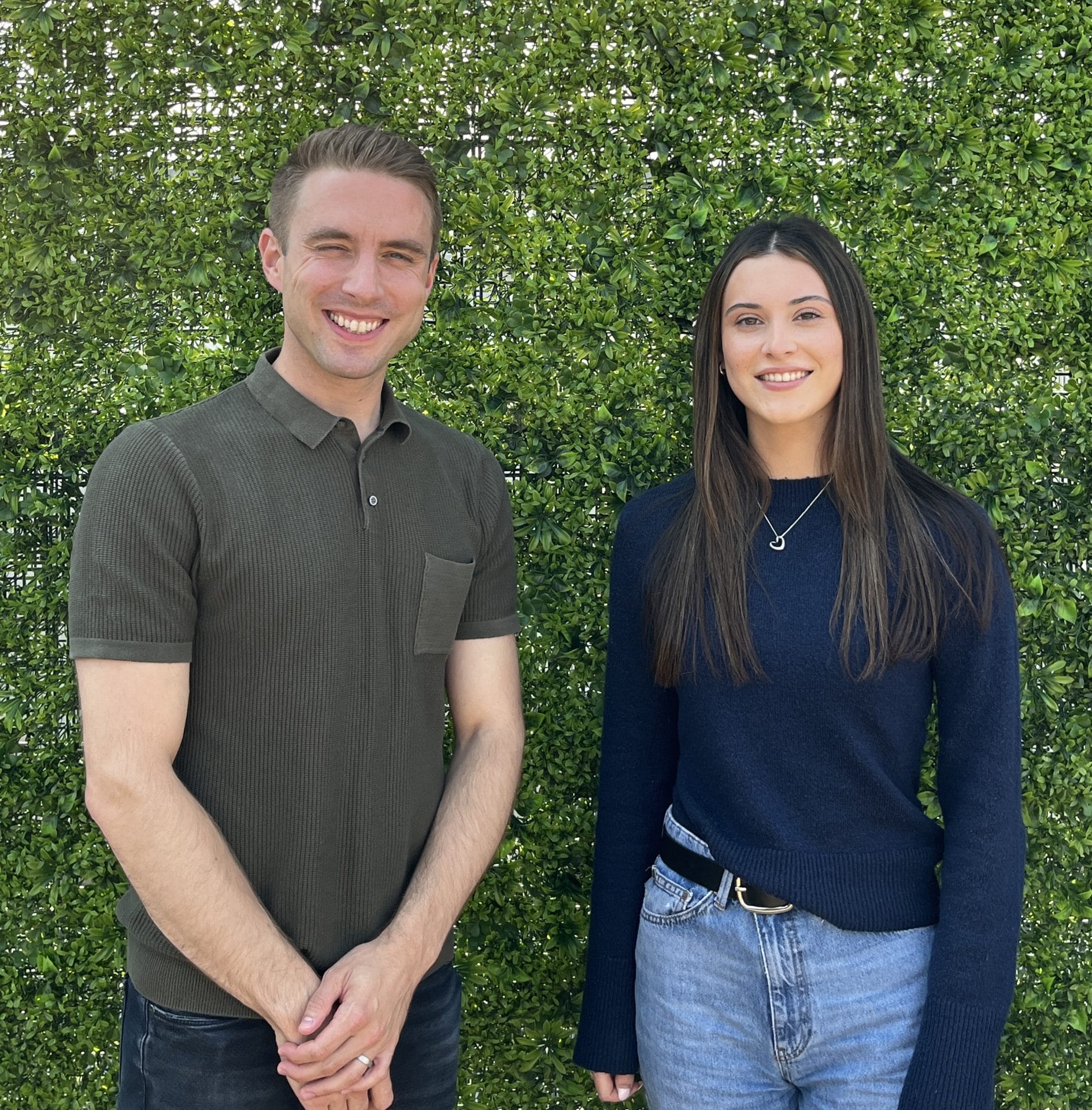 Two of the newest team members at Wish, Account Director on the left and Junior Digital Marketing Executive on the right.