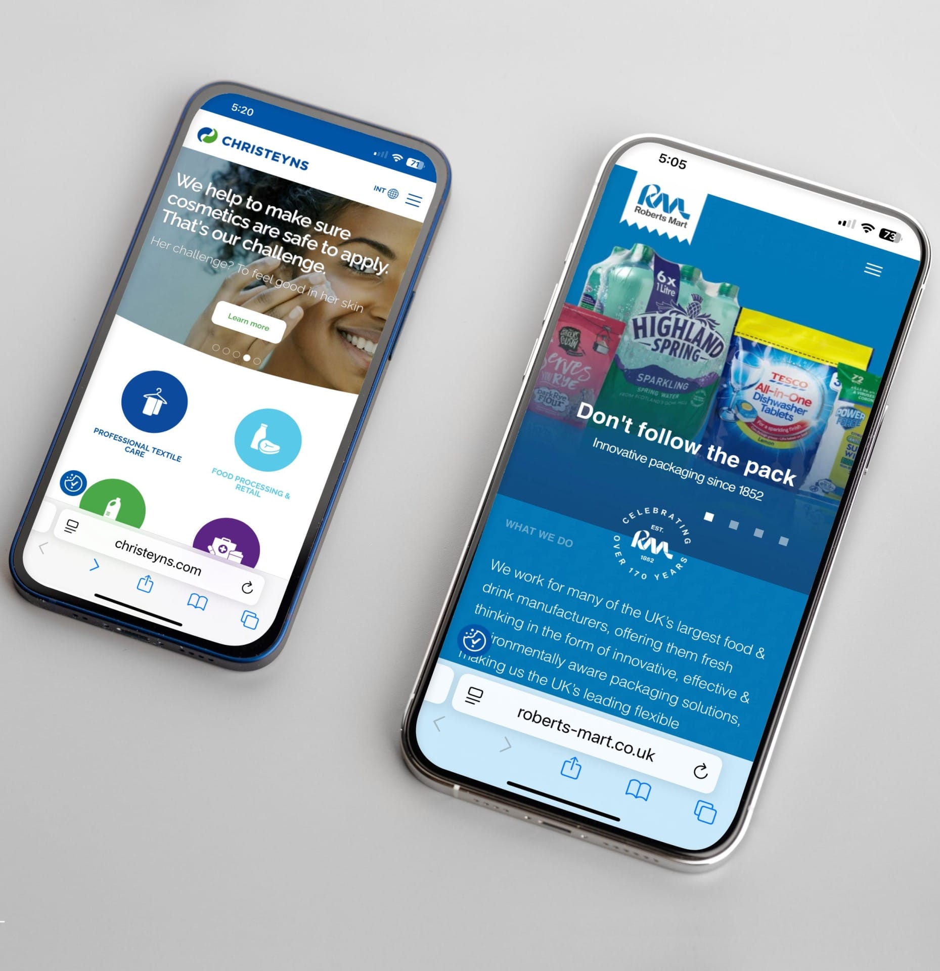 Christeyns and Roberts mart sites on mobile phones